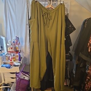 Plus size halara Olive Green Drawstring Pants